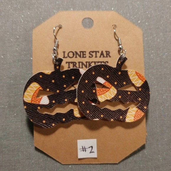 Jack o lantern Halloween Earrings #2 - Picture 1 of 1